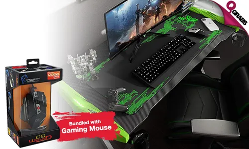 Galaxy Hero Gaming Desk + FREE Dragon War G5 Gaming Mouse!
